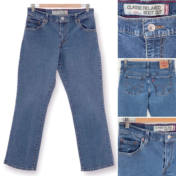 Levis 550 Classic Relaxed Boot Cut Jeans Stretch Denim - Picture 1 of 9